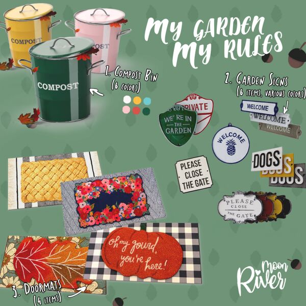 My Garden, My Rules Set by Moonriver 1 My Garden, My Rules Set by Moonriver Sims 4 CC