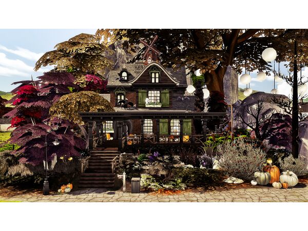 Mysterious House for Halloween 1 Mysterious House for Halloween Sims 4 CC