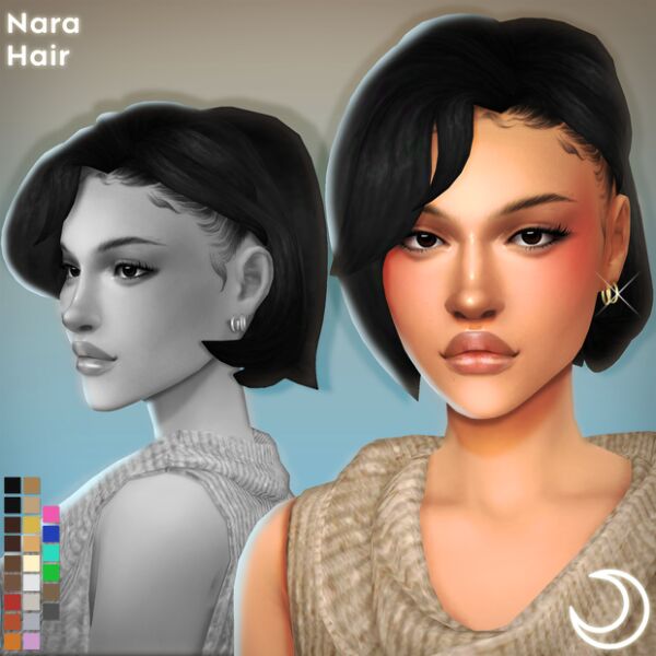 Nara Hair By Imvikai 1 Nara Hair By Imvikai Sims 4 CC