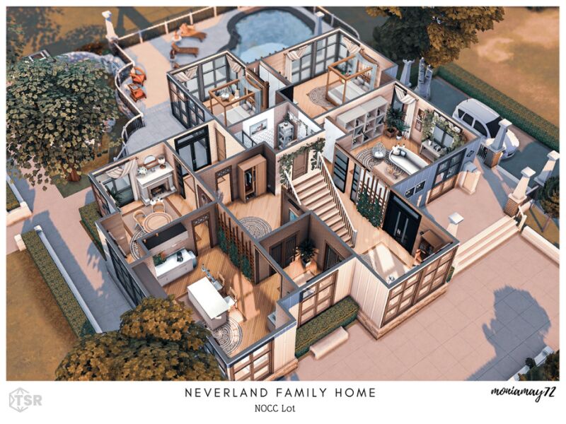 Neverland Family Home - A CC Free Lot 9 sims 4 cc neverland family home no cc lot by moniamay72 4