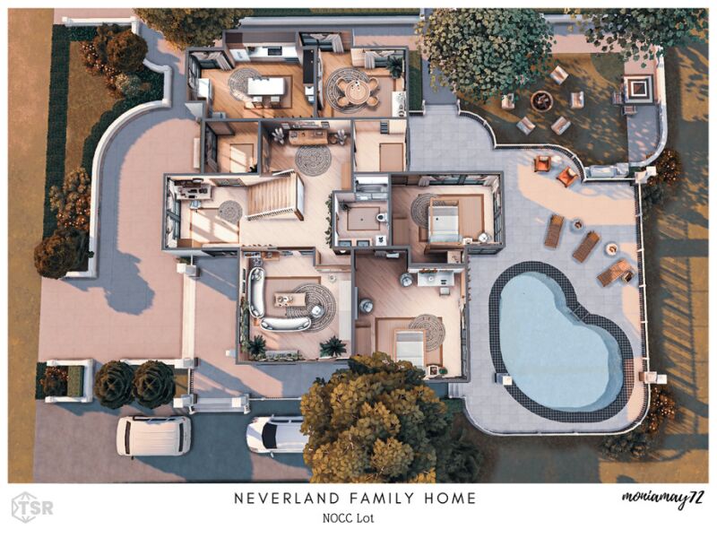 Neverland Family Home - A CC Free Lot 7 sims 4 cc neverland family home no cc lot by moniamay72 5