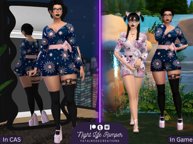 Chic Night Life Romper 2 sims 4 cc night life romper 2