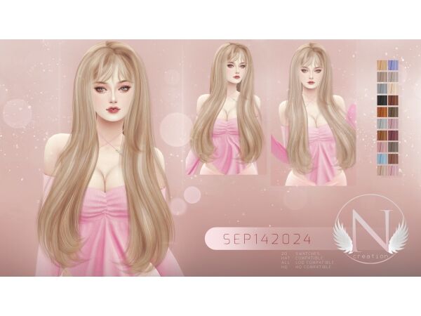 Stunning Nilyn Hair for Sims 1 Stunning Nilyn Hair for Sims Sims 4 CC