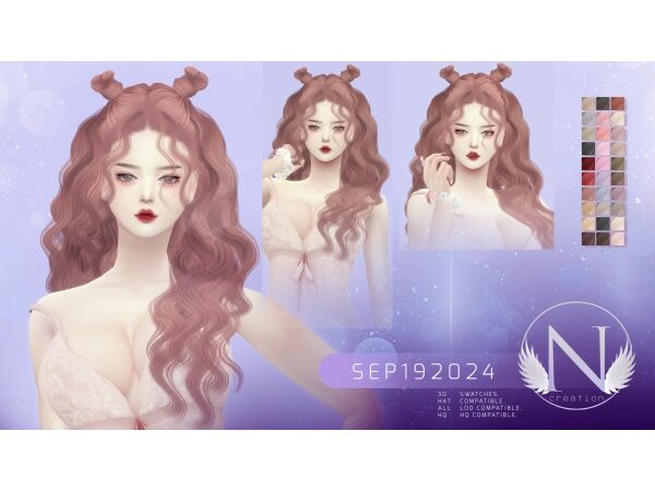 Nilyn Hair SEP192024 1 Nilyn Hair SEP192024 Sims 4 CC