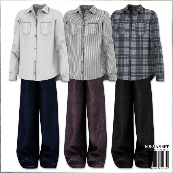Norman SET by Mirosims2020 1 Norman SET by Mirosims2020 Sims 4 CC