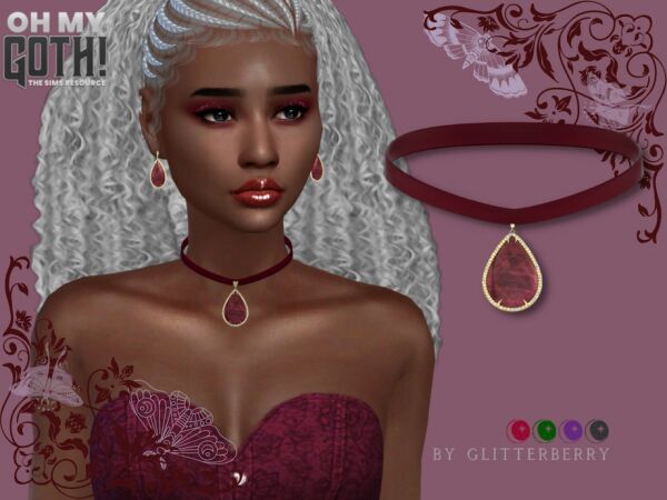 Chic Dusk Choker for Sims 1 Chic Dusk Choker for Sims Sims 4 CC