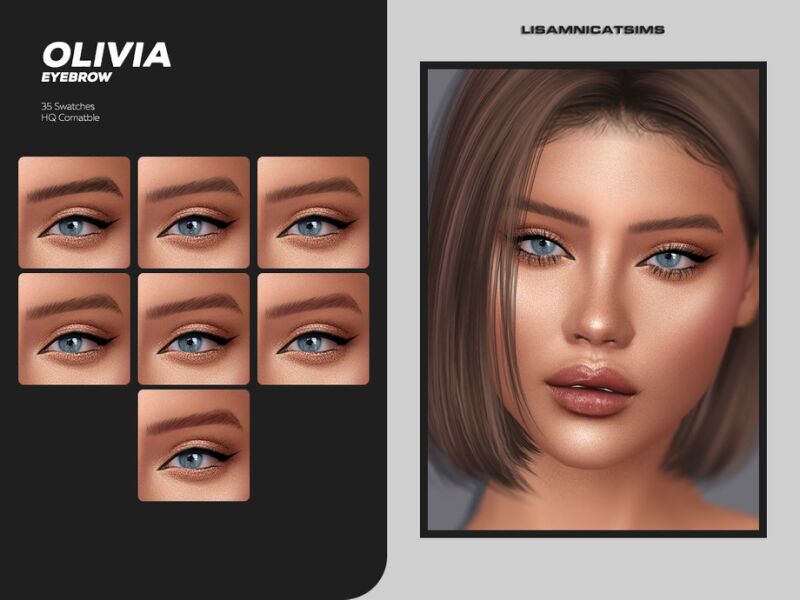 Olivia Eyebrow - A Perfect Addition to Your Sims 2 sims 4 cc olivia eyebrow by olivia eyebrow 2