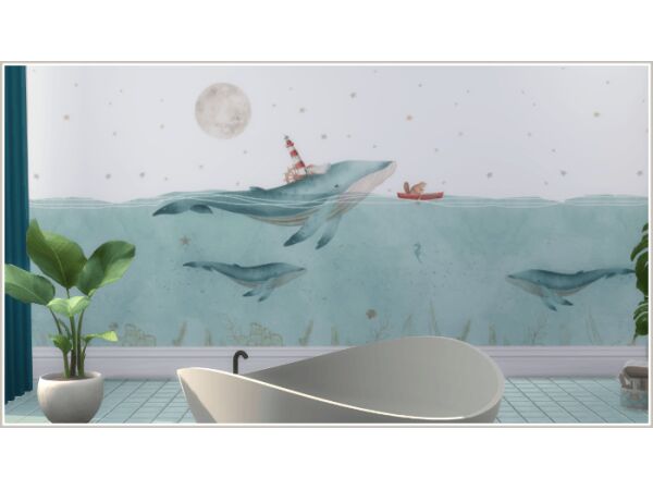 Panoramic Wallpaper for Nursery 1 Panoramic Wallpaper for Nursery Sims 4 CC
