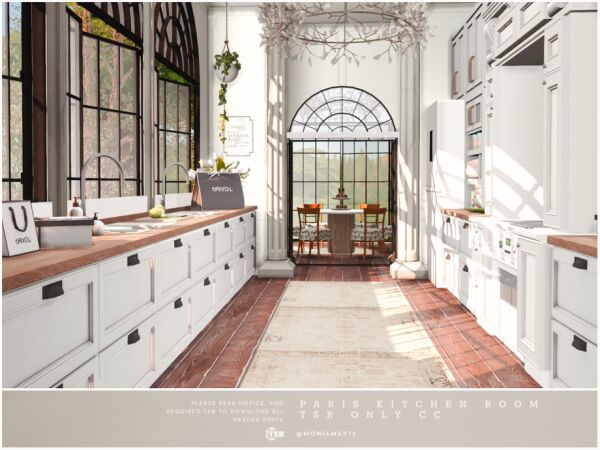 Chic Paris Kitchen CC by Moniamay72 1 Chic Paris Kitchen CC by Moniamay72 Sims 4 CC
