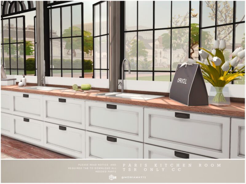 Chic Paris Kitchen CC by Moniamay72 3 sims 4 cc paris kitchen tsr only cc by moniamay72 5