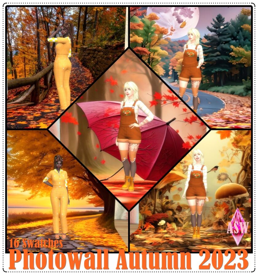 Stunning Autumn Photowall for Your Home 1 Stunning Autumn Photowall for Your Home Sims 4 CC