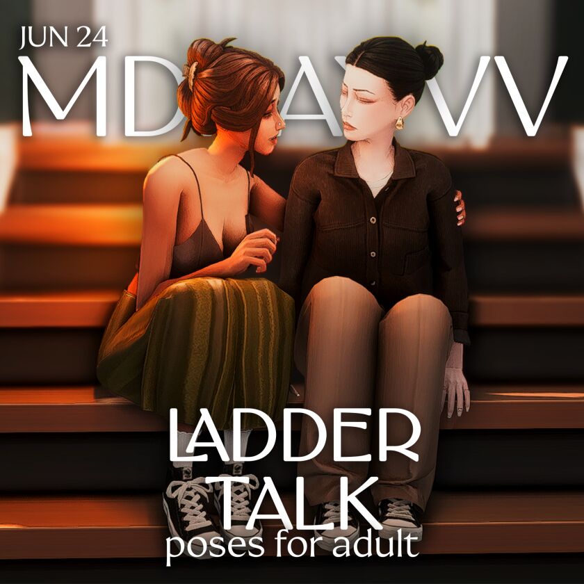 Adult Ladder Talk Poses 1 Adult Ladder Talk Poses Sims 4 CC