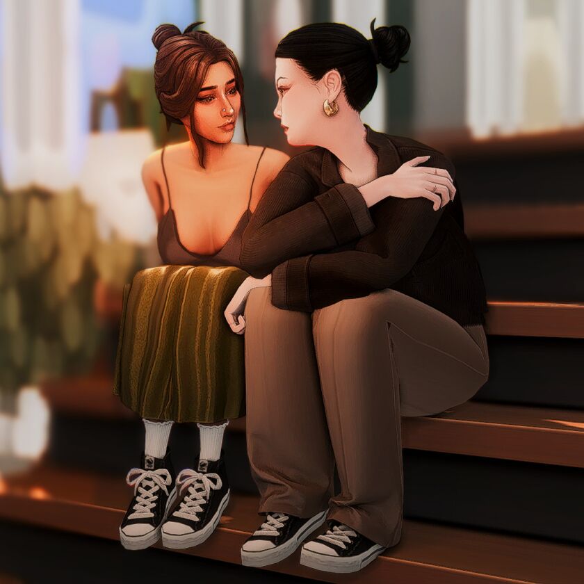Adult Ladder Talk Poses 5 sims 4 cc poses for adult ladder talk 4