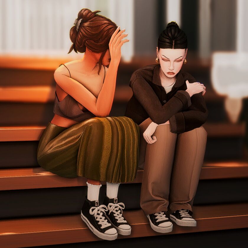 Adult Ladder Talk Poses 6 sims 4 cc poses for adult ladder talk 5