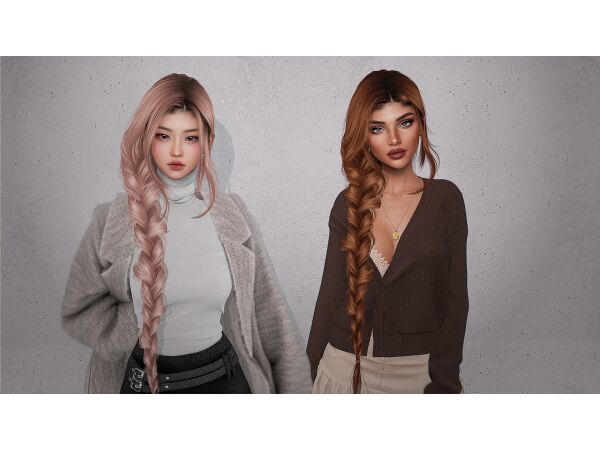 Rapunzel Hairstyle by Doux 1 Rapunzel Hairstyle by Doux Sims 4 CC