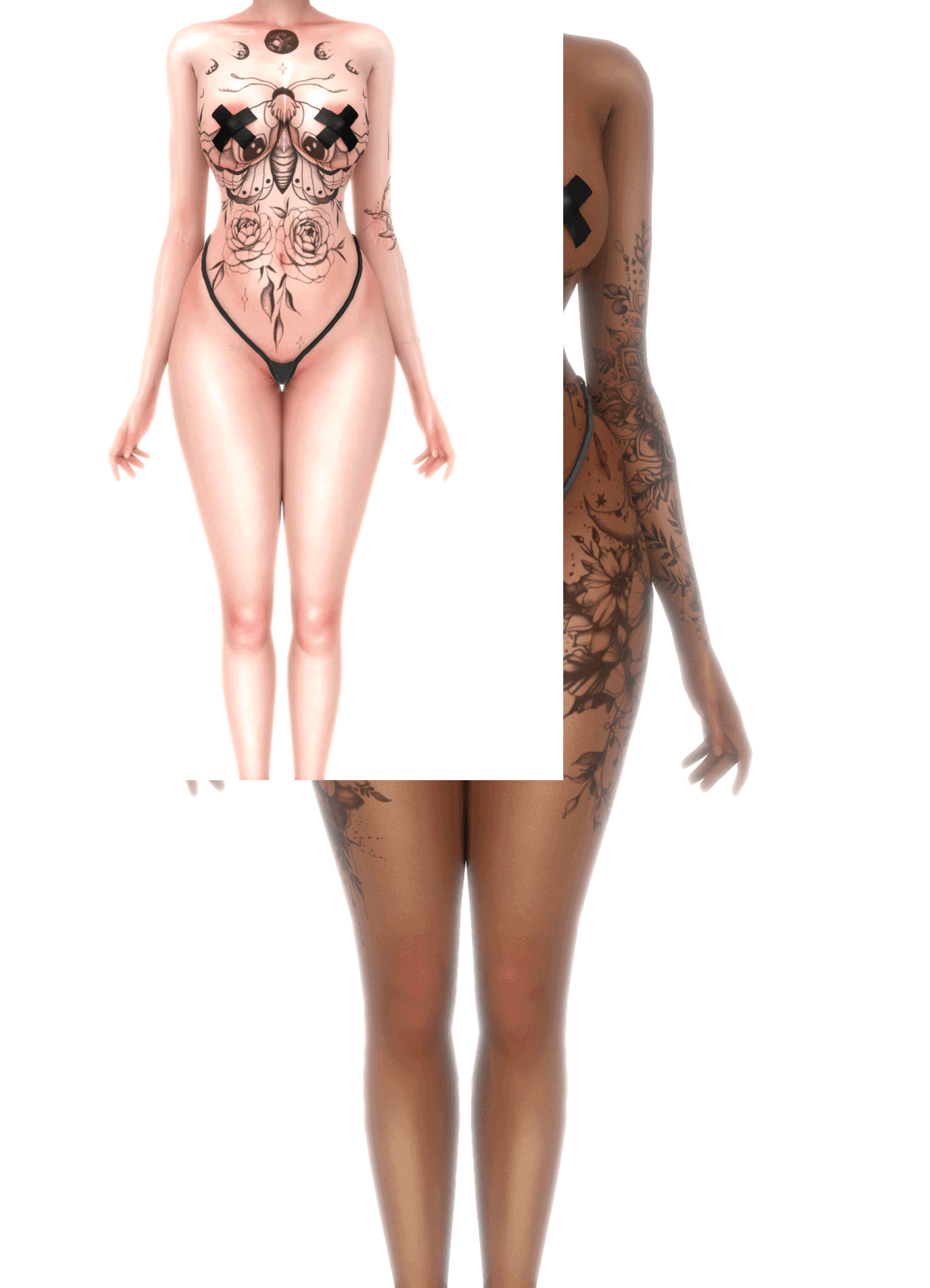 Ravenblends 2K Followers Tattoo Pack 7 sims 4 cc ravenblends 2k followers tattoo pack new tattoo 2