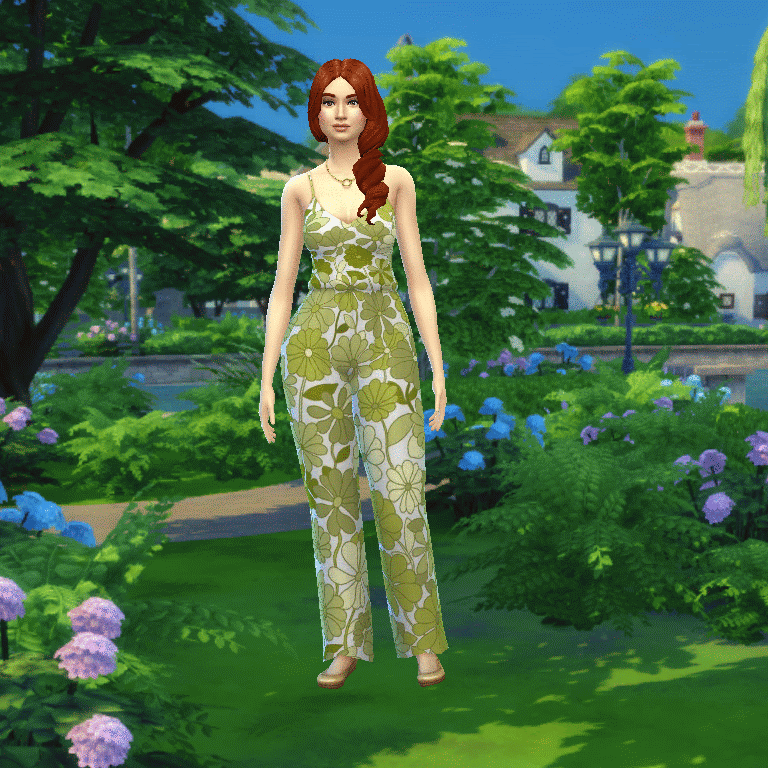 Recolor Jumpsuit - Look 1970 2 sims 4 cc recolor jumpsuit look 1970 basegame 3