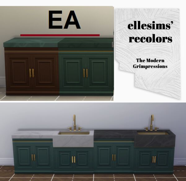 Recolor: Life & Death Grim Countertops + Sink 1 Recolor: Life & Death Grim Countertops + Sink Sims 4 CC