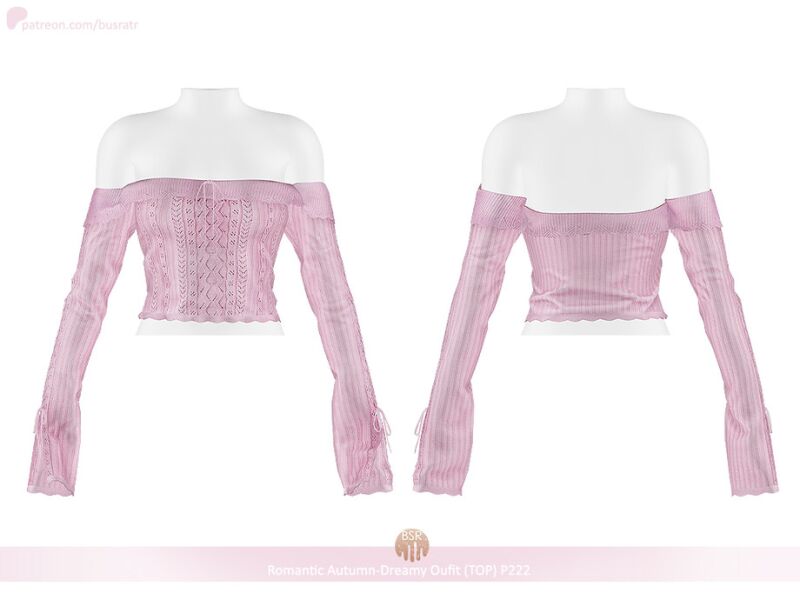 Romantic Autumn-Dreamy Outfit (TOP) P222 2 sims 4 cc romantic autumn dreamy outfit top p222 by busra tr 2