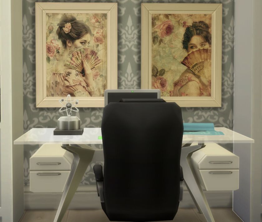Romantic Women With FAN Vintage 1 Romantic Women With FAN Vintage Sims 4 CC