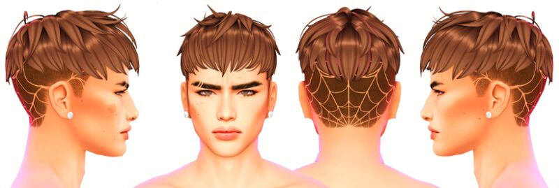 Ronny Hair: A Stylish Addition 3 sims 4 cc ronny hair by peachibunnii 3