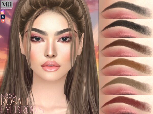 Rosalie Eyebrows N355 - New Look for Your Sims 1 Rosalie Eyebrows N355 – New Look for Your Sims Sims 4 CC