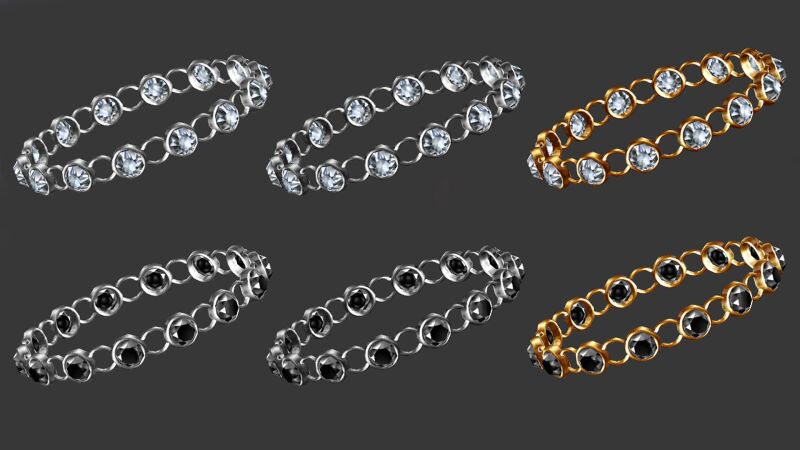 Round Bezel Crystal Bracelet by NataliS 2 sims 4 cc round bezel crystal bracelet by natalis 2