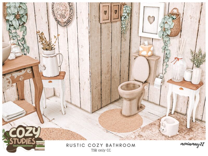 Rustic Cozy Bathroom CC by Moniamay72 6 sims 4 cc rustic cozy bathroom tsr only cc by moniamay72 5