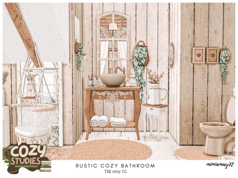 Rustic Cozy Bathroom CC by Moniamay72 4 sims 4 cc rustic cozy bathroom tsr only cc by moniamay72 7