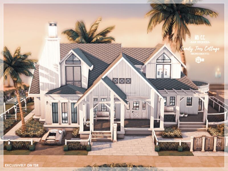 Sandy Toes Cottage - No CC Residential Lot 8 sims 4 cc sandy toes cottage no cc lot by moniamay72 2