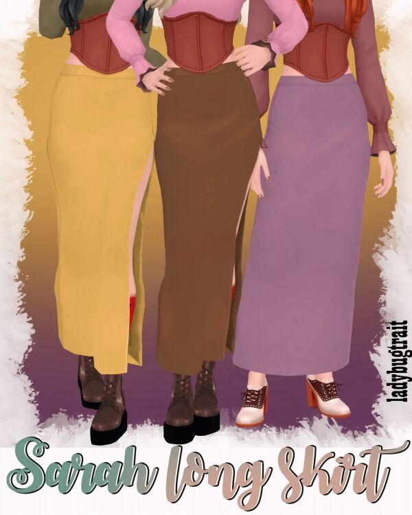 Elegant Sarah Long Skirt 1 Elegant Sarah Long Skirt Sims 4 CC