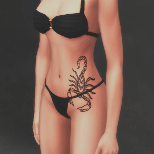 Scorpion Tattoo by Netiasims 1 Scorpion Tattoo by Netiasims Sims 4 CC