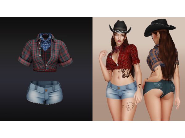 Sexy Cowgirl Style 1 Sexy Cowgirl Style Sims 4 CC