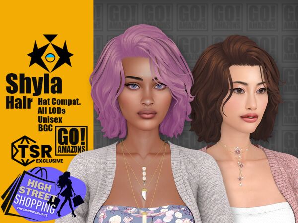 Shyla Hair by GoAmazons 1 Shyla Hair by GoAmazons Sims 4 CC
