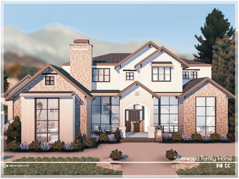 Beautiful Silverwood Family Home 7 sims 4 cc silverwood family home no cc 2