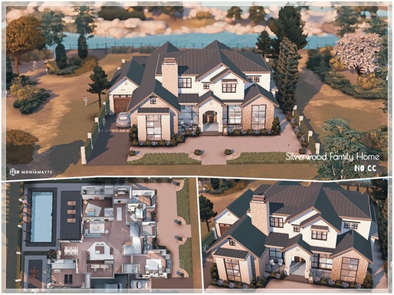 Beautiful Silverwood Family Home 6 sims 4 cc silverwood family home no cc 4