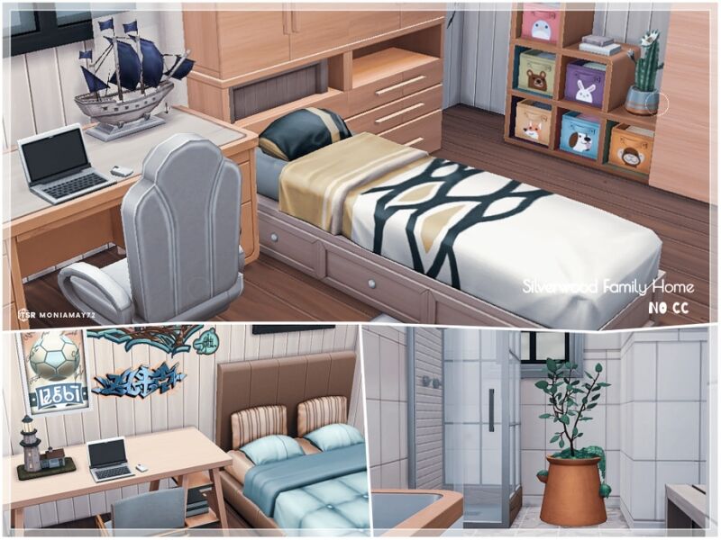 Beautiful Silverwood Family Home 2 sims 4 cc silverwood family home no cc 8