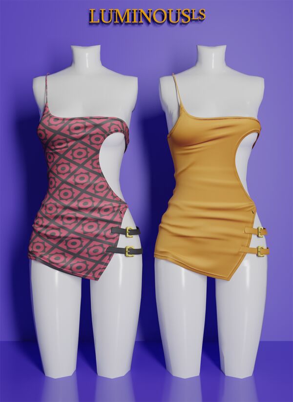 Silvia Mini Dress 1 Silvia Mini Dress Sims 4 CC