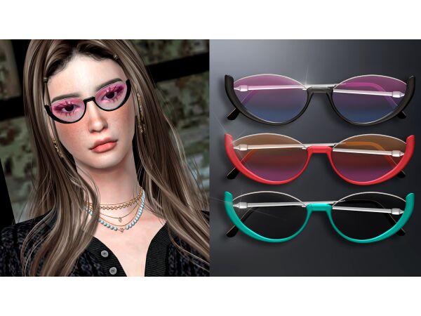 Stylish Cat Eye Sunglasses by Mydarling20 1 Stylish Cat Eye Sunglasses by Mydarling20 Sims 4 CC