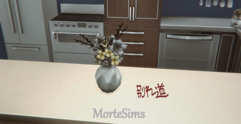 Sims 4 Wakaremichi Daffodil Vase - Mortesims 1 Sims 4 Wakaremichi Daffodil Vase – Mortesims Sims 4 CC