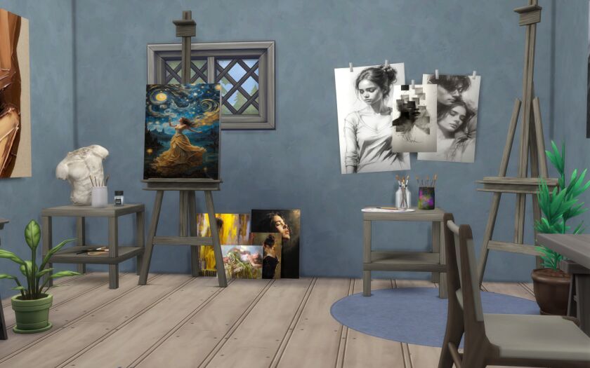 Small ART Studio | Screenshots 4 sims 4 cc small art studio screenshots 2