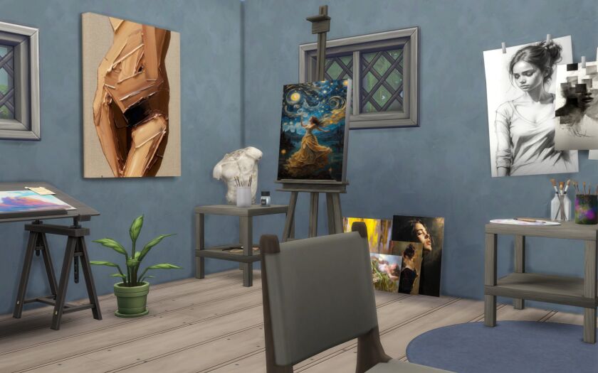 Small ART Studio | Screenshots 3 sims 4 cc small art studio screenshots 3