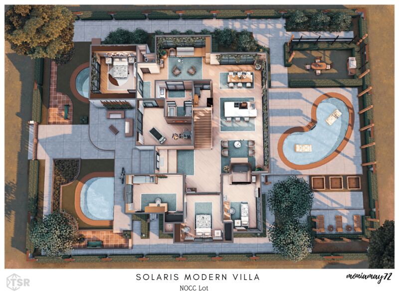 Solaris Modern Villa: A Family Home 9 sims 4 cc solaris modern villa no cc 2