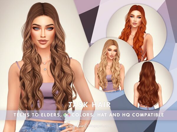 Stylish Task Hair for Kids by Sonyasims 2 sims 4 cc sonyasims task hair kids 2