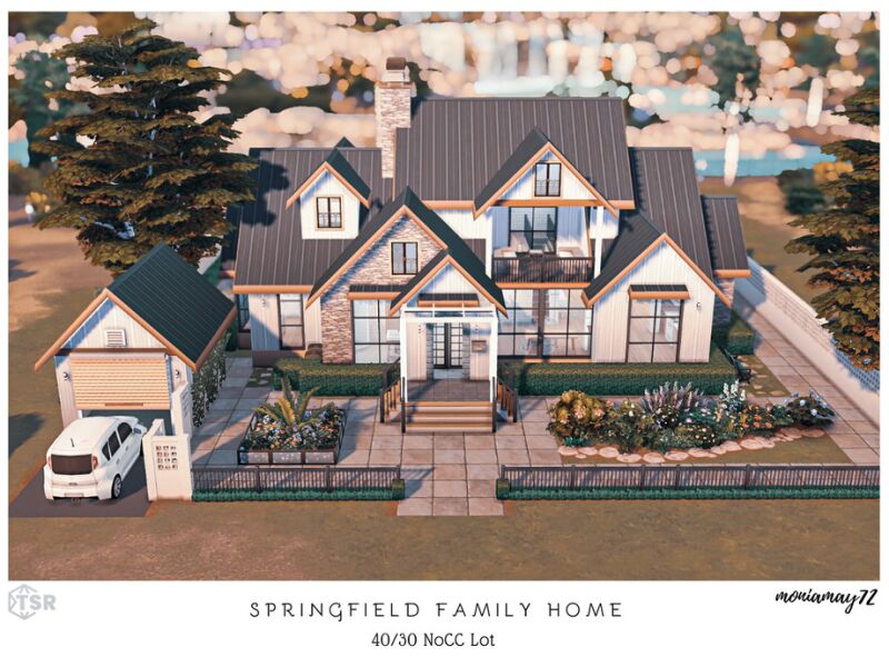Springfield Family Home NoCC Lot 7 sims 4 cc springfield family home nocc lot by moniamay72 2
