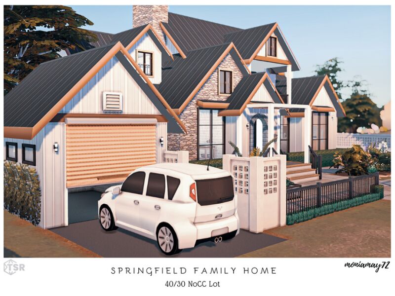 Springfield Family Home NoCC Lot 6 sims 4 cc springfield family home nocc lot by moniamay72 4