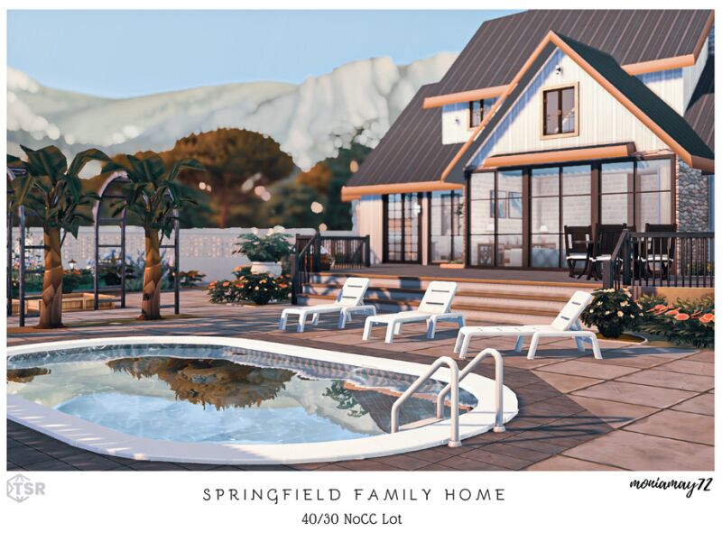 Springfield Family Home NoCC Lot 3 sims 4 cc springfield family home nocc lot by moniamay72 5