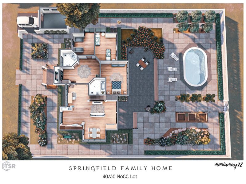 Springfield Family Home NoCC Lot 4 sims 4 cc springfield family home nocc lot by moniamay72 6