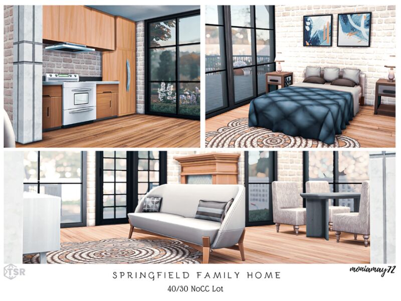 Springfield Family Home NoCC Lot 2 sims 4 cc springfield family home nocc lot by moniamay72 7