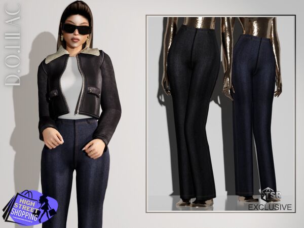 Stylish Straight Regular Jeans for Sims 1 Stylish Straight Regular Jeans for Sims Sims 4 CC